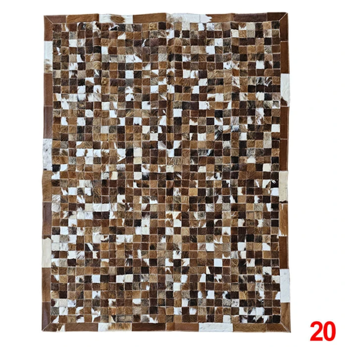 Tapete de Couro Bovino com Desenho de Mosaico 2m x 1,5m - 20