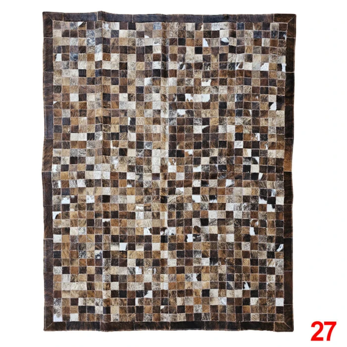 Tapete de Couro Bovino com Desenho de Mosaico 2m x 1,5m - 27