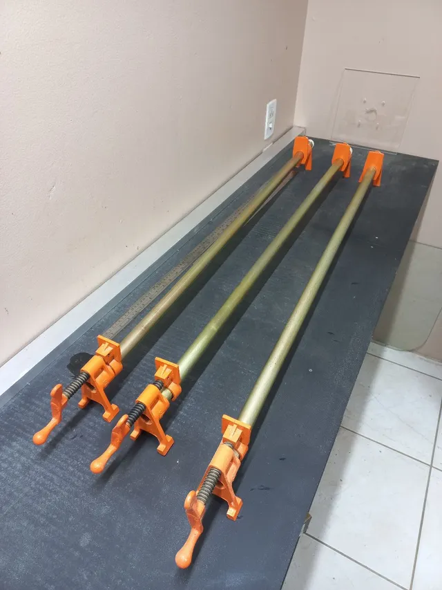 3 Conjuntos Grampo 3/4 Pipe clamp + Tubo de 1 metro. NOVO