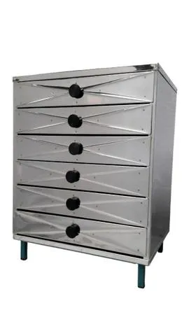 Gaveteiro de aço inox para pastel com 6 gavetas, NOVO!!