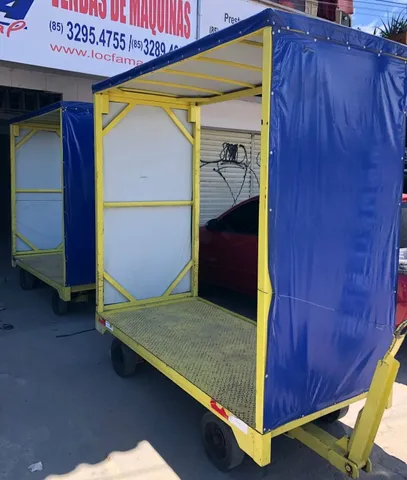Carrinho rebocável para diversos fins na indústria. 