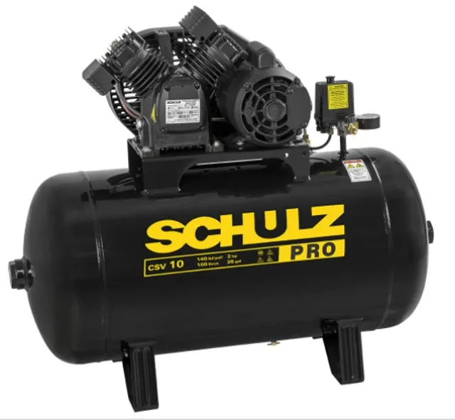Compressor de Ar 10 Pés 200L 2HP 140PSI Monofásico