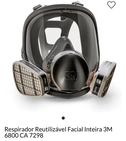 Respirador reutilizável facial inteira 3M modelo 6800