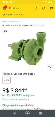 Bomba d'água Schneider 