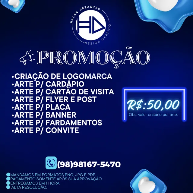 ARTE PARA CARTAO DE VISITA, PLACA, LOGOMARCA 