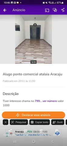 Alugo ponto comercial atalaia Aracaju 