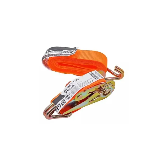 Kit Cinta Catraca para Amarração de Cargas 25mm 4,6m Worker