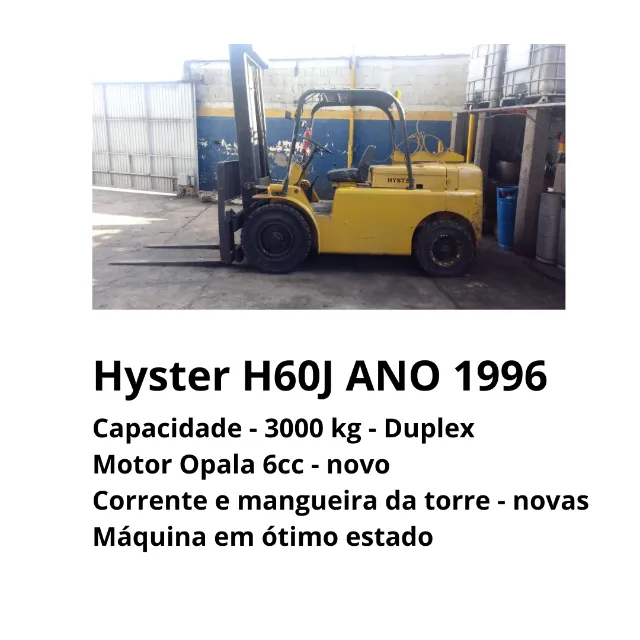 Empilhadeira Hyster H 60J - Opala 06cc