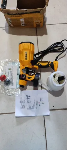 Pistola de pintura elétrica serra mármore e suporte de furadeira de bancada 