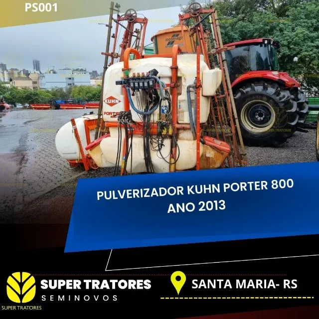 Pulverizador Khun Porter 800 ano 2013.