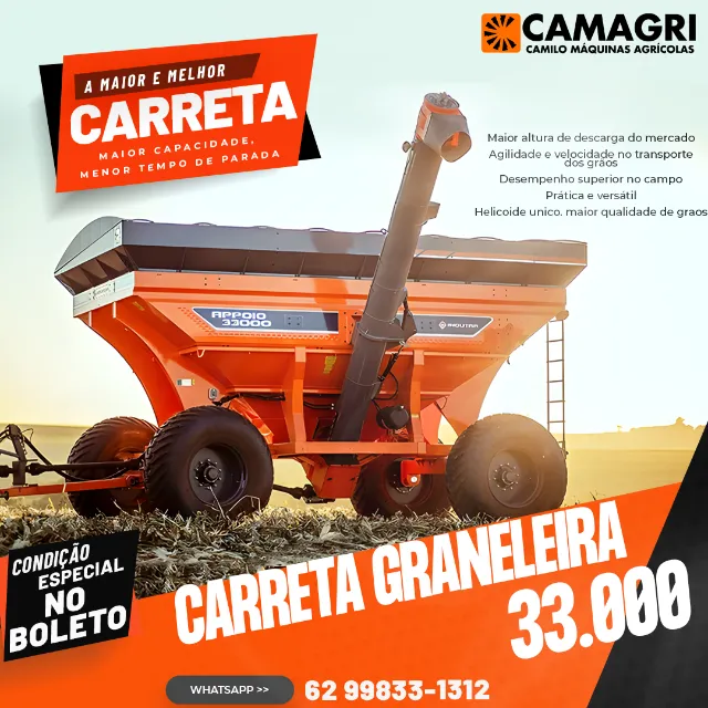Carreta Graneleira (Bazuka) 33000L 