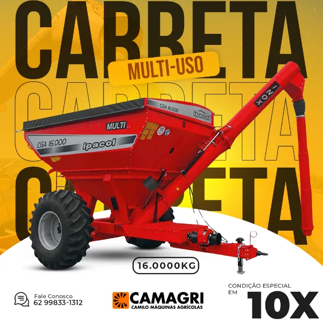 Carreta Graneleira 16000L Cga Multi-uso