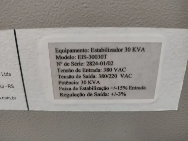  Estabilizador de Tensao 30 KVA