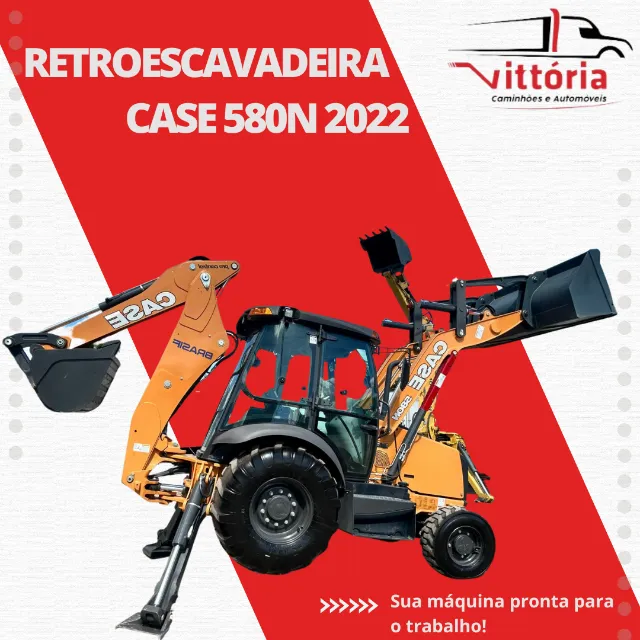Máquina Retro - Retroescavadeira CASE 580N 4x4 Cabinada 2022