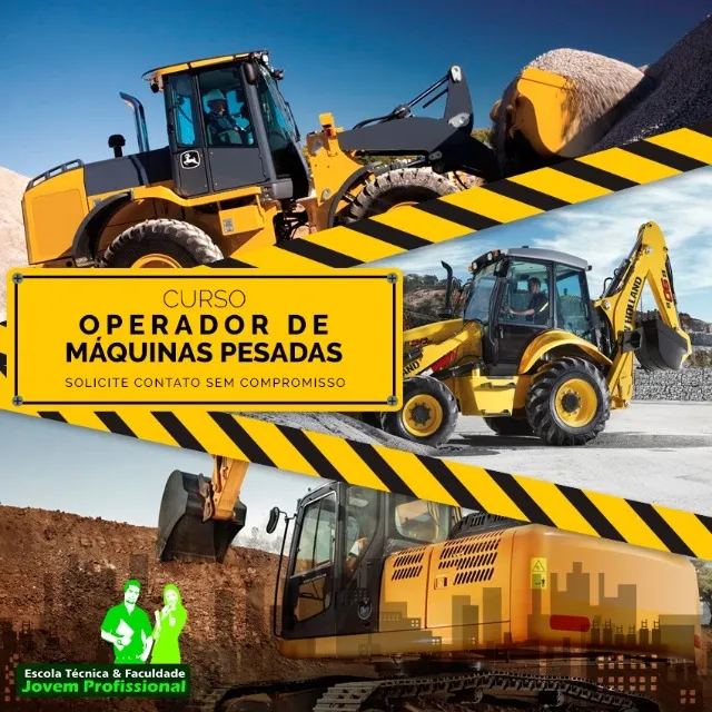 Curso 3 em 1 maquinas pesadas pá carregadeira, retro e escavadeira hidraulica