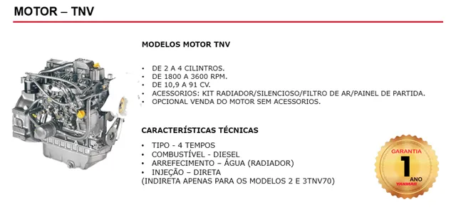 Motores Yanmar (Linha TNV)