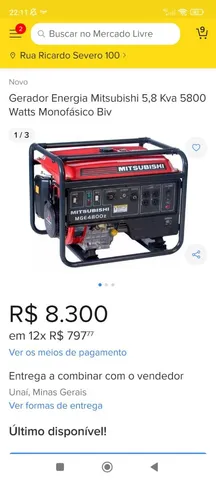 Gerador a gasolina novo na caixa 