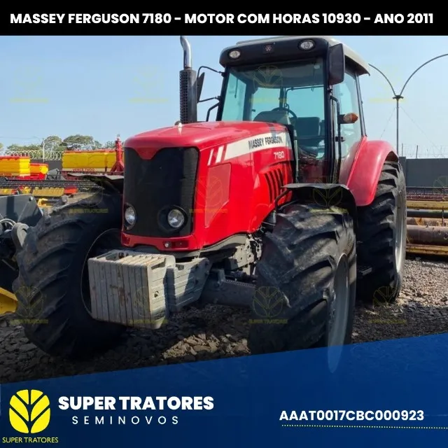 Trator Massey Ferguson 7180 ano 2011.